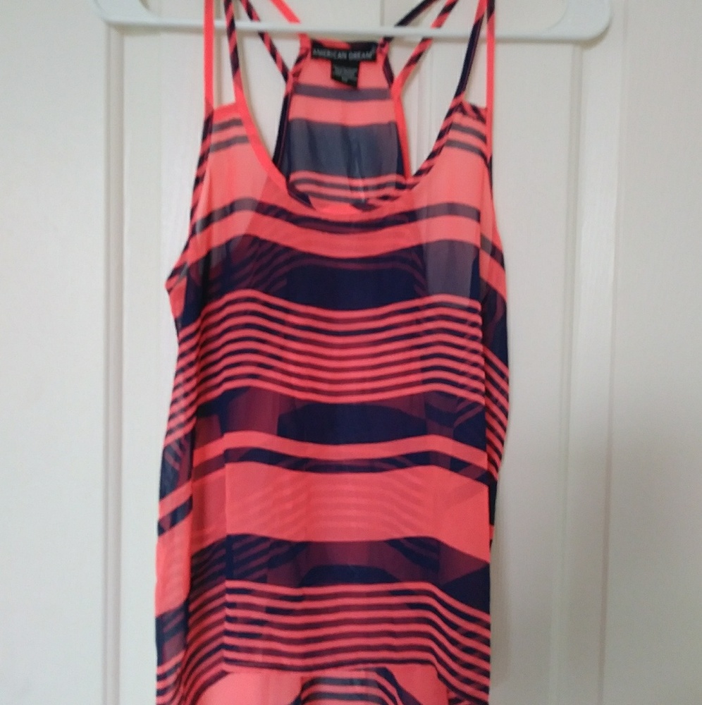 Sheer racerback top